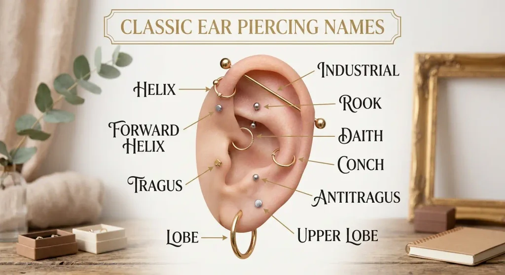 Classic Ear Piercing Names 