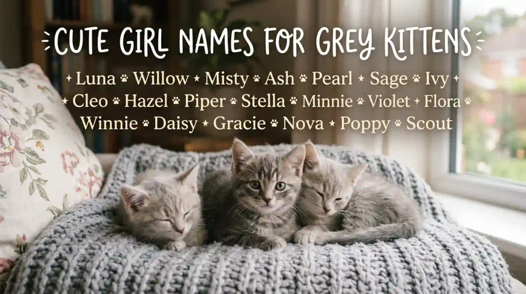 Cute Girl Names for Grey Kittens