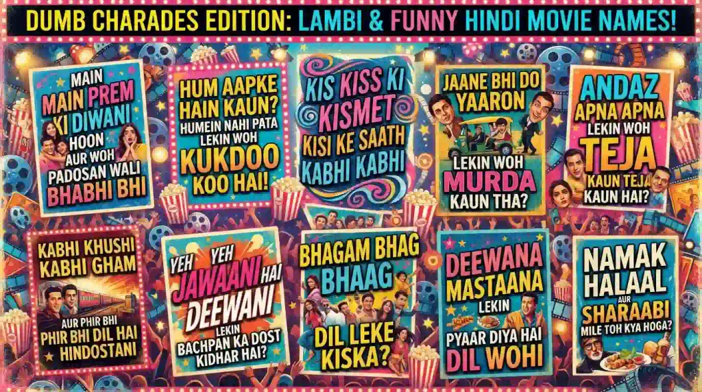 Long Hindi Movie Names for Dumb Charades