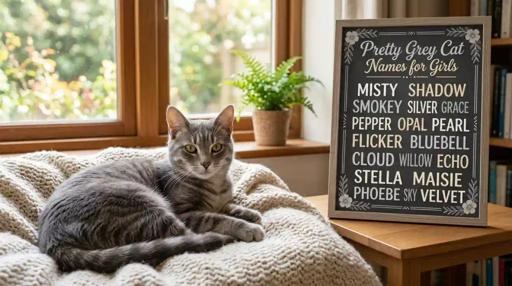 Pretty Grey Cat Names for Girls 