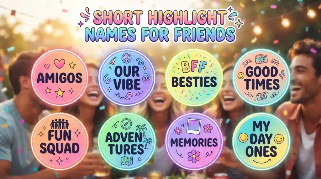 Short Highlight Names for Friends