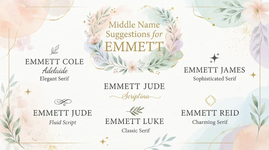 Short Middle Names for Emmett 