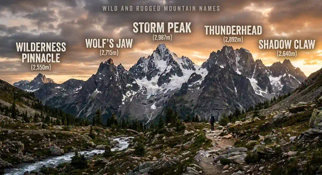 Wild and Rugged Mountain Names