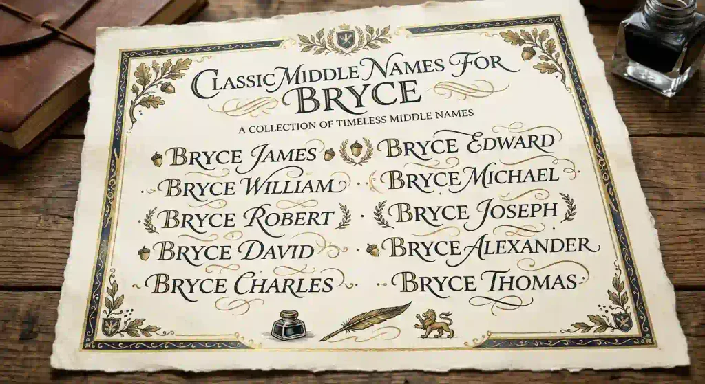 Classic Middle Names for Bryce 