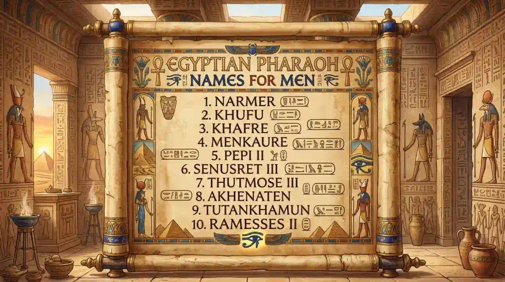 Egyptian Pharaoh Names for Men 