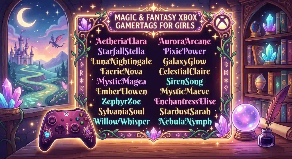 Magical and Fantasy Xbox Names for Girls 